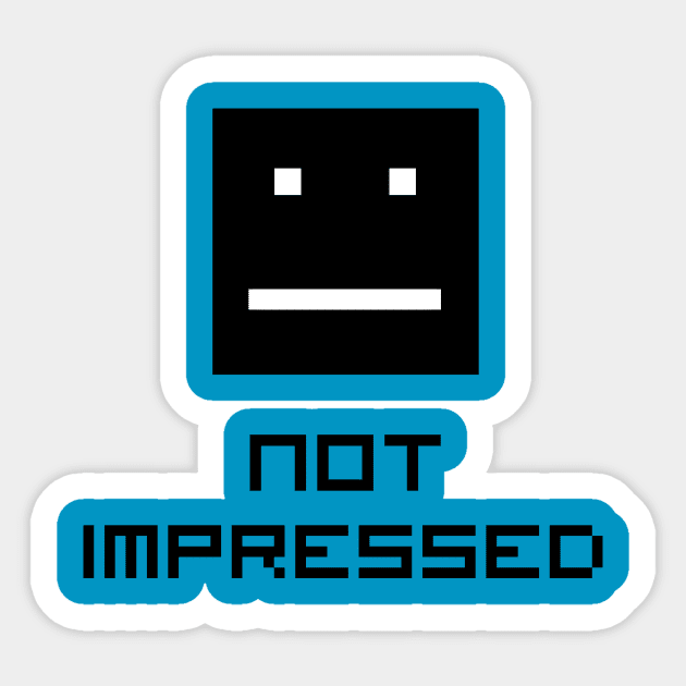 pixel face is not impressed Sticker by SpassmitShirts